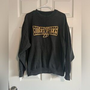 Purdue Boilermakers Black Crewneck Sweater